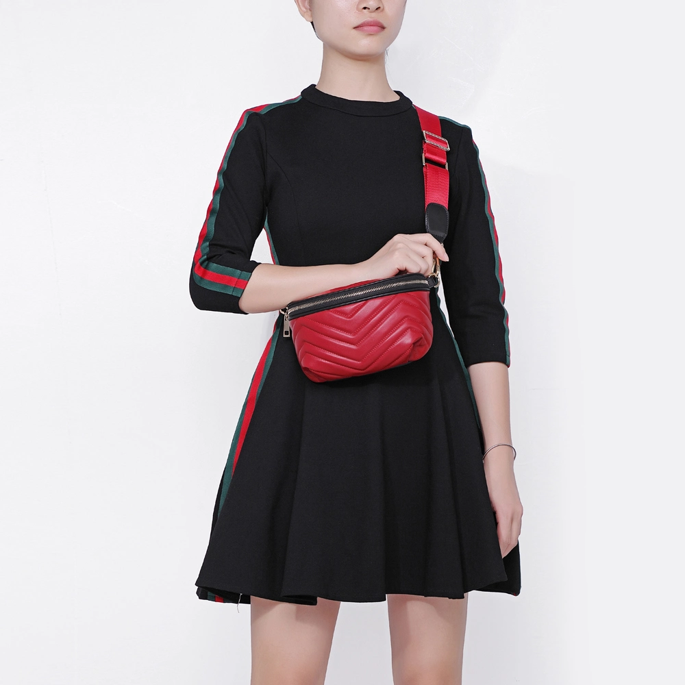 Hot Sale Red Nappa Women Fanny Pack Women Shoulder Bag Gd-03