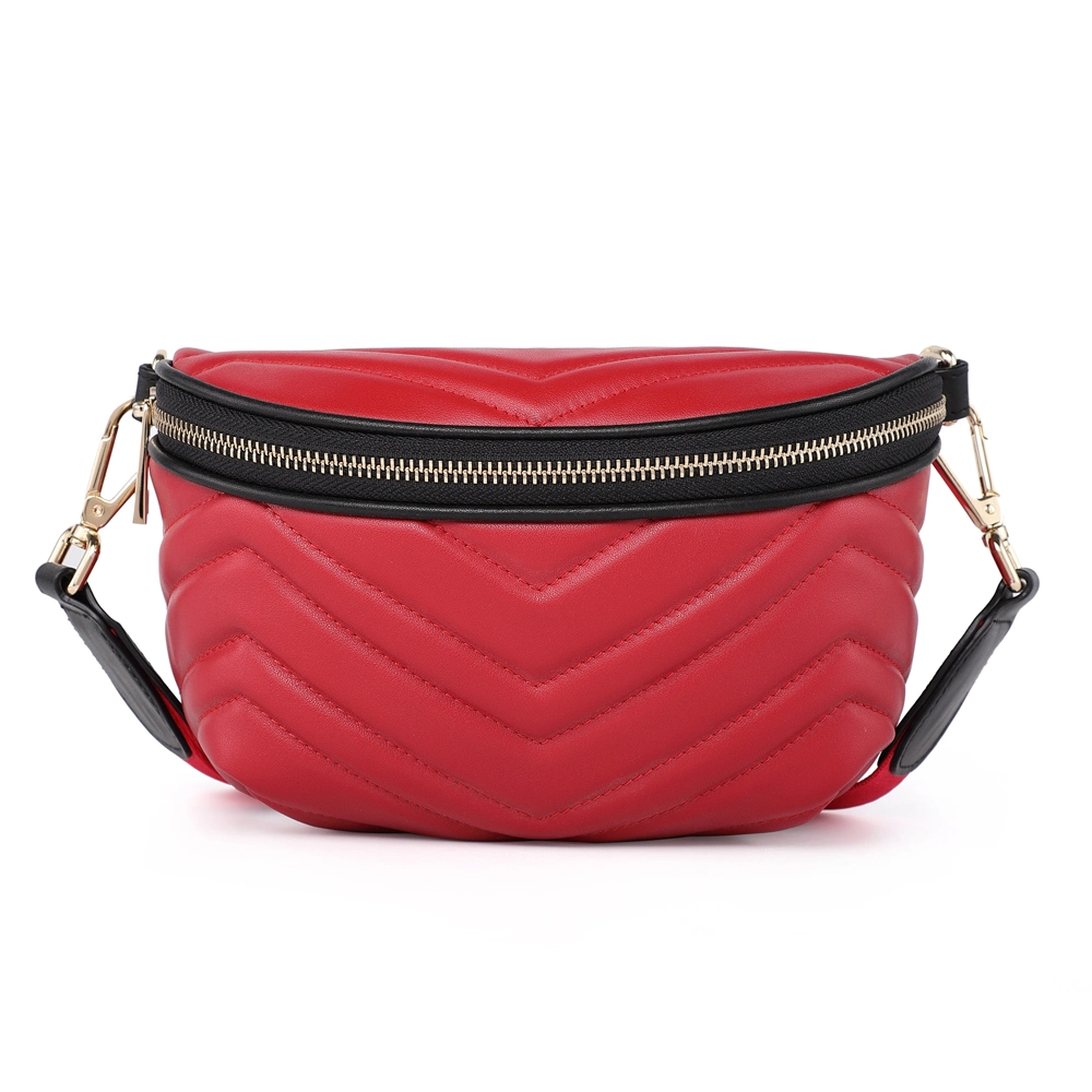 Hot Sale Red Nappa Women Fanny Pack Women Shoulder Bag Gd-03