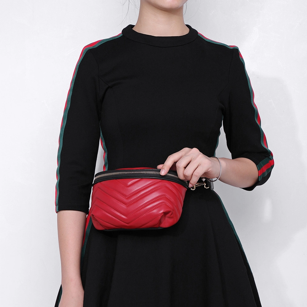 Hot Sale Red Nappa Women Fanny Pack Women Shoulder Bag Gd-03