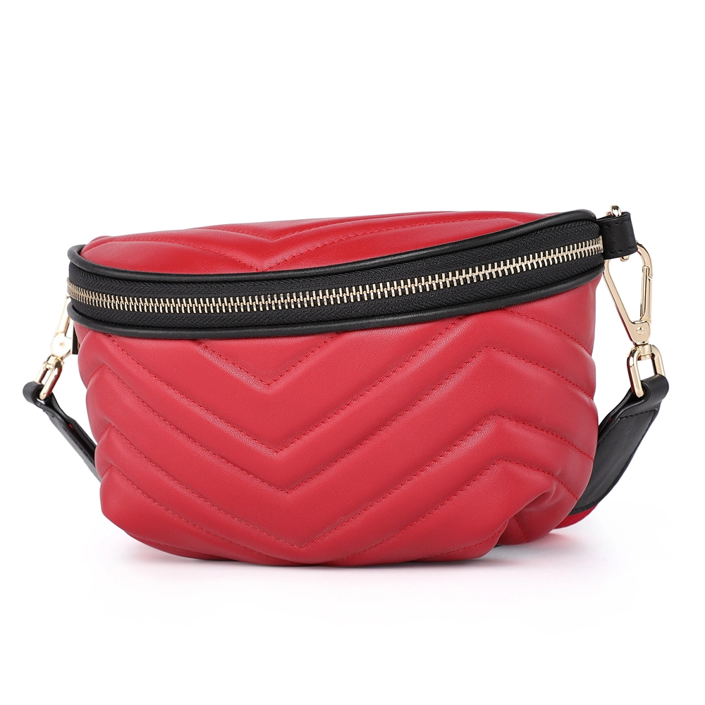 Hot Sale Red Nappa Women Fanny Pack Women Shoulder Bag Gd-03