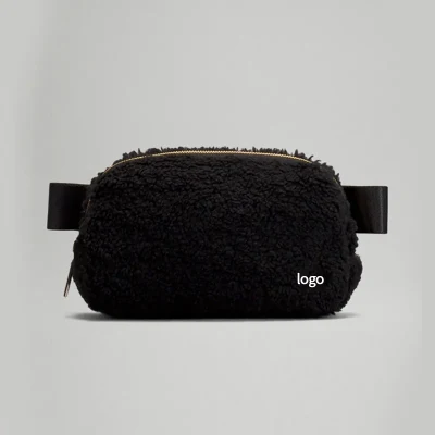 Bolsa de designer de luxo sherpa velo pele peludo fuzzy pelúcia fanny pacote cinto sacos cintura com bolsos para mulher