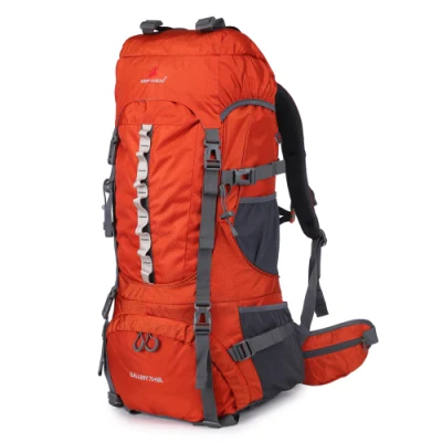 Mochila esportiva de viagem para caminhadas ao ar livre 80L com capa de chuva